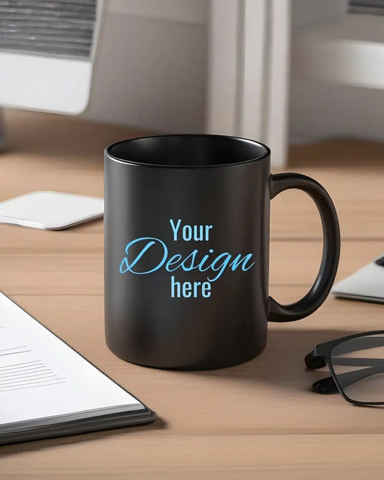 Personalized Classic 325ml Black Mug – Custom Name &amp; Text I Coffee Mug