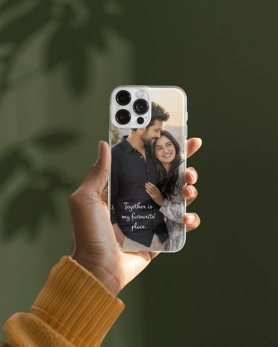 Personalised clear hard mobile case for iPhone by printlagoon