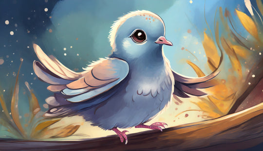 Cute blue bird watercolor jigsaw puzzle with whimsical nature artwork for kids and adults by printlagoon