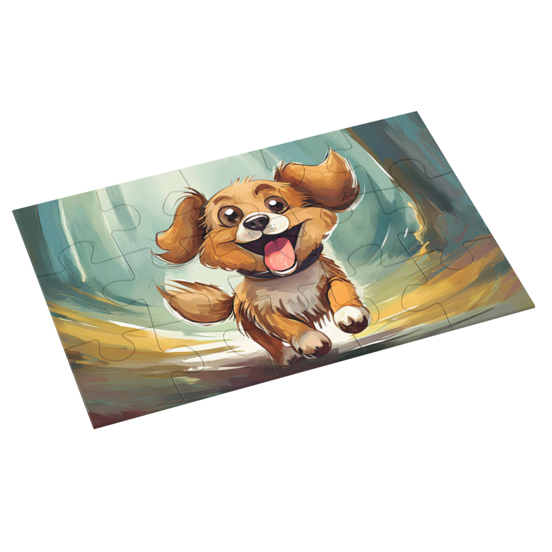 A Little Smily Dog Jigsaw Puzzle by printlagoon