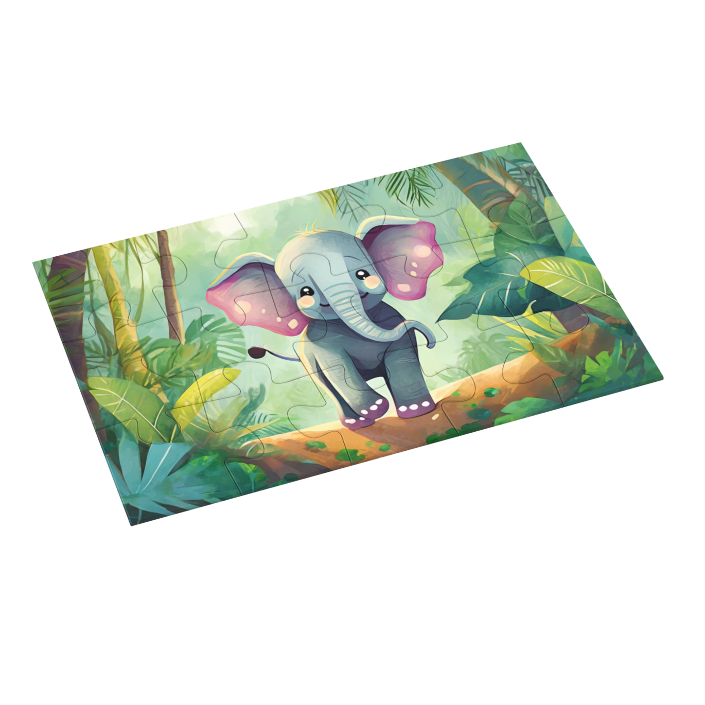 Elephant Jigsaw Puzzle by printlagoon