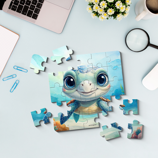Smiling Sea Turtle Jigsaw Puzzle