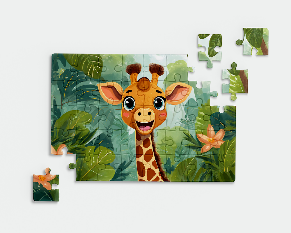 Giraffe Jigsaw Puzzle by printlagoon