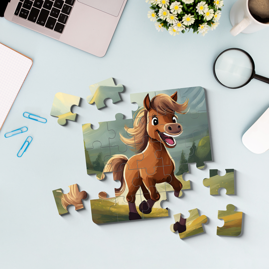 Little Horse in Jungle Jigsaw Puzzle by printlagoon