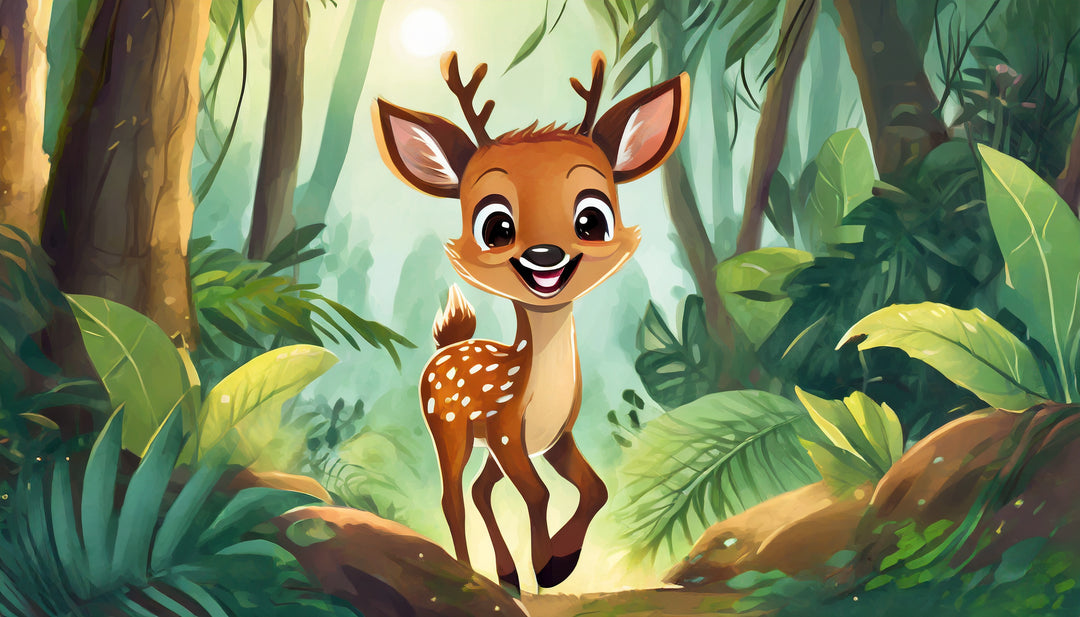 A Deer in jungle Jigsaw Puzzle by printlagoon