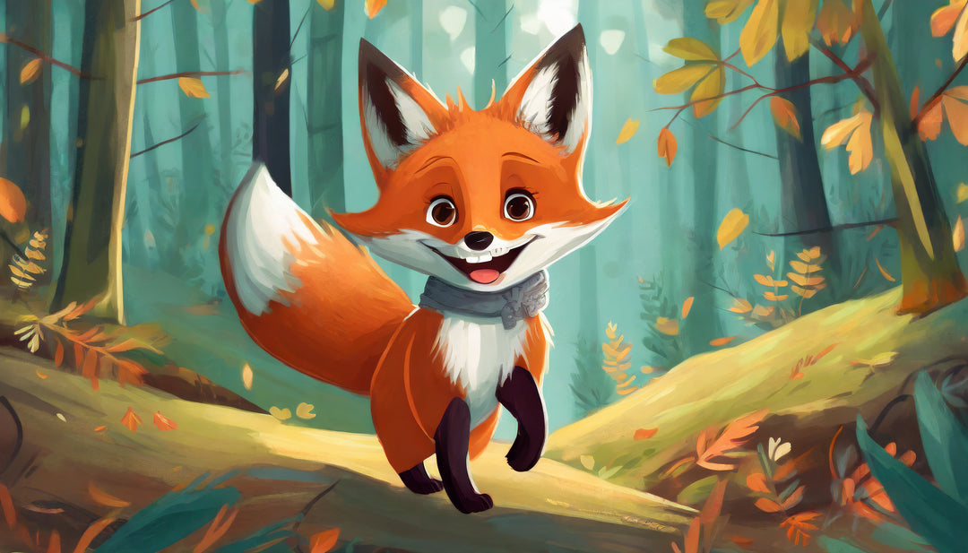 Cute Smily Fox Jigsaw Puzzle by printlagoon