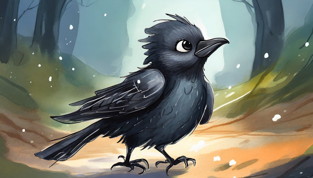 Cute Crow Bird Jigsaw Puzzle – Beautiful Forest Scene Puzzle for Kids