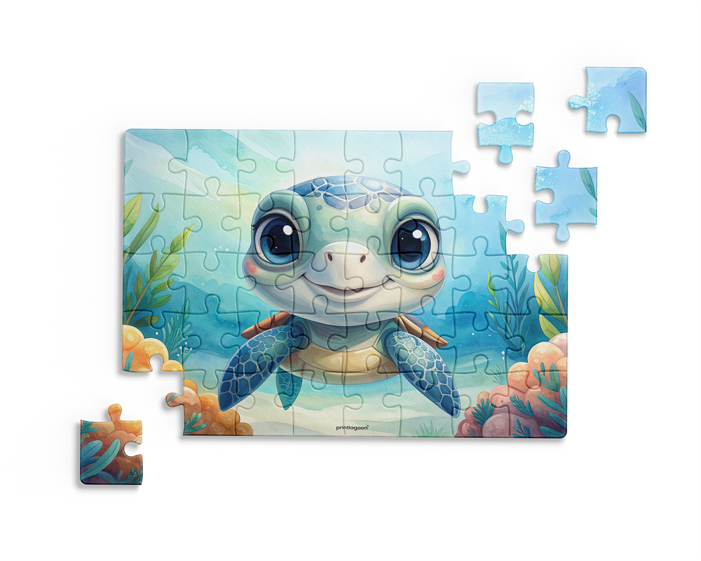 Smiling Sea Turtle Jigsaw Puzzle