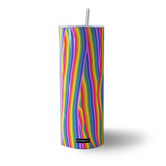 Vertical Lines Pattern Tumbler Bottle