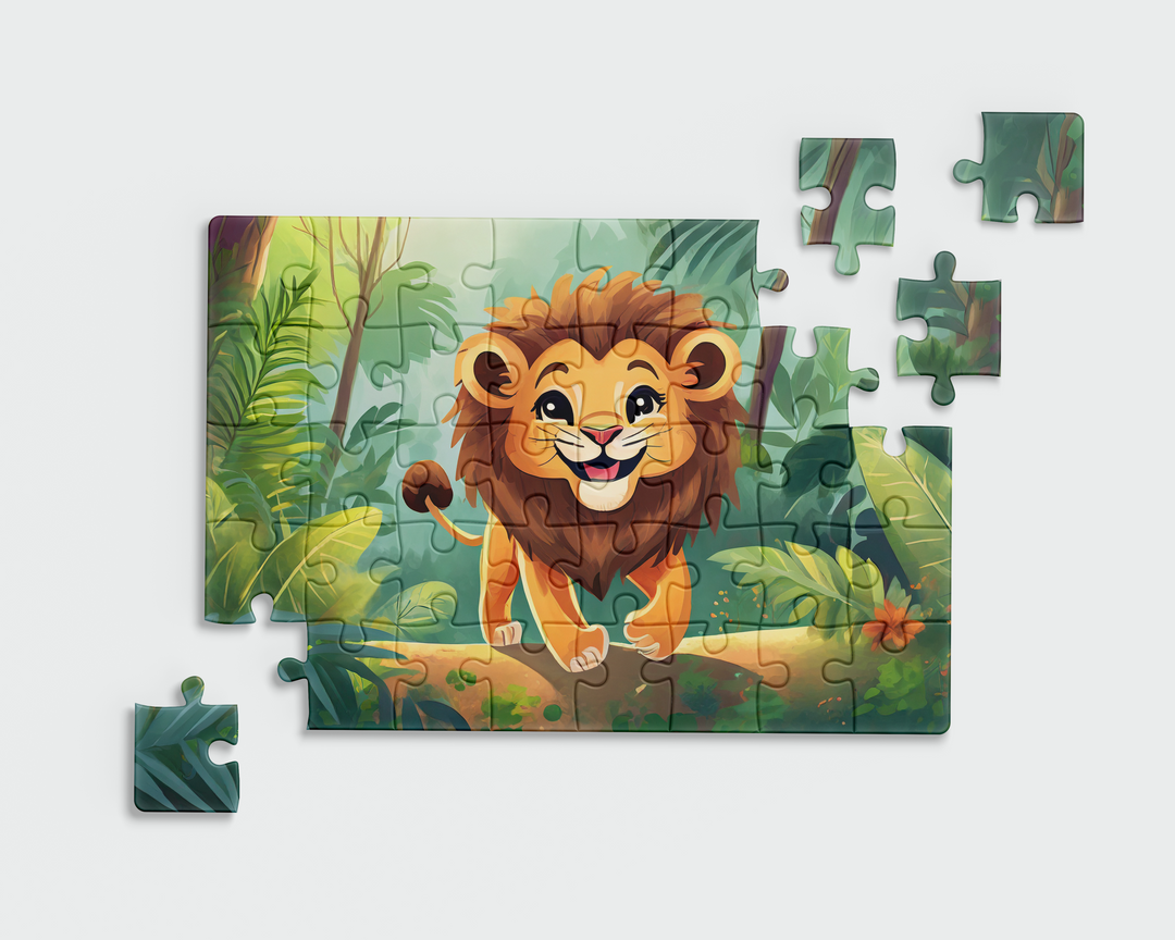 Little Lion Jigsaw Puzzle by printlagoon