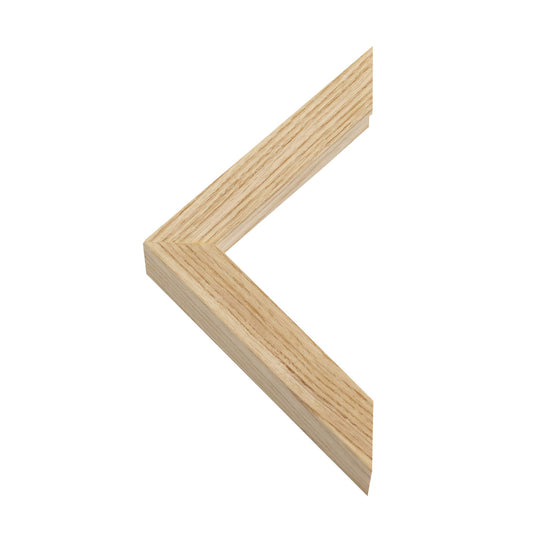 Wooden photo tile frame corner on a white background