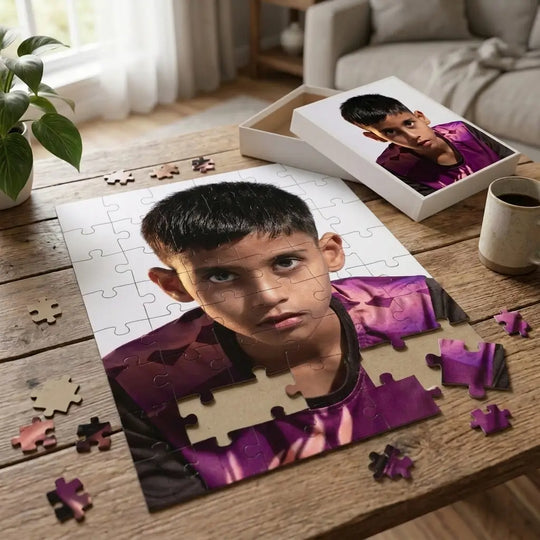 Printlagoon personalized photo jigsaw puzzle with custom portrait and premium gift box, featuring vibrant HD printing, precision-cut pieces, and a memorable gift for birthdays, anniversaries, and families.