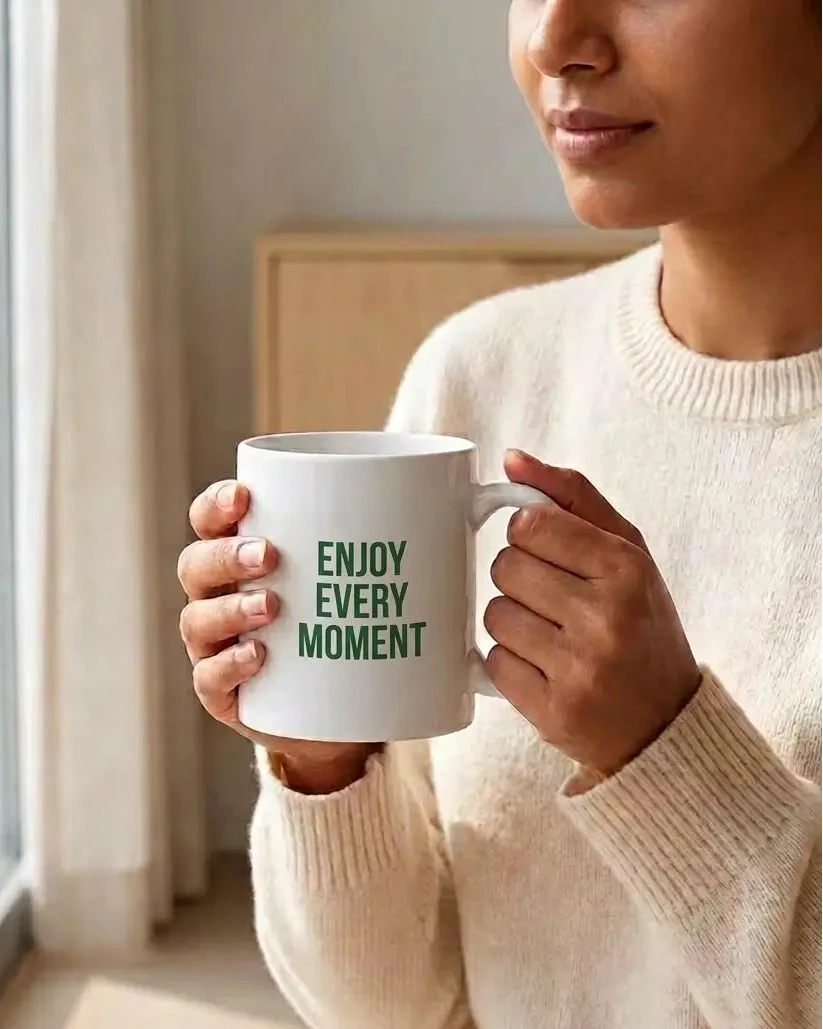 Personalised 325ml white coffee mug by printlagoon.