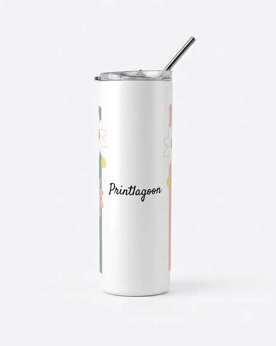Personalised Tumbler with Straw | Custom Name &amp; Texts Tumbler