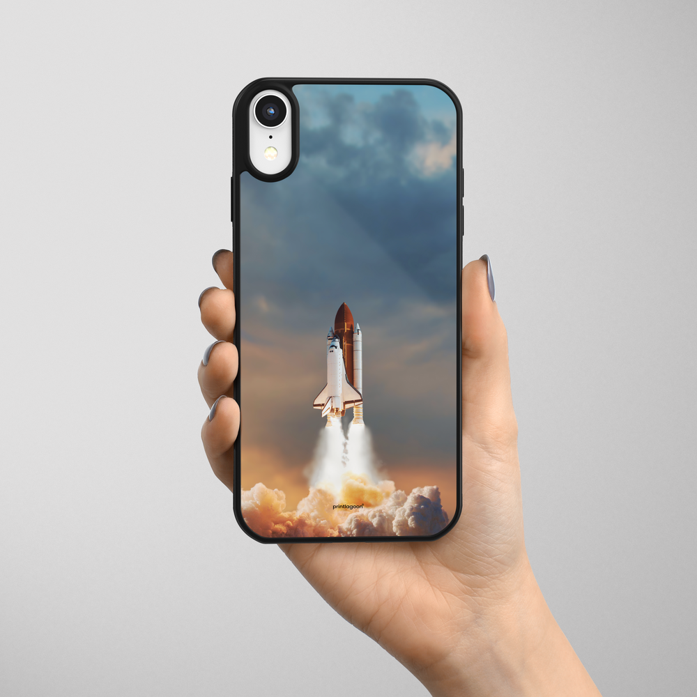 Spaceship Glass Phone Case