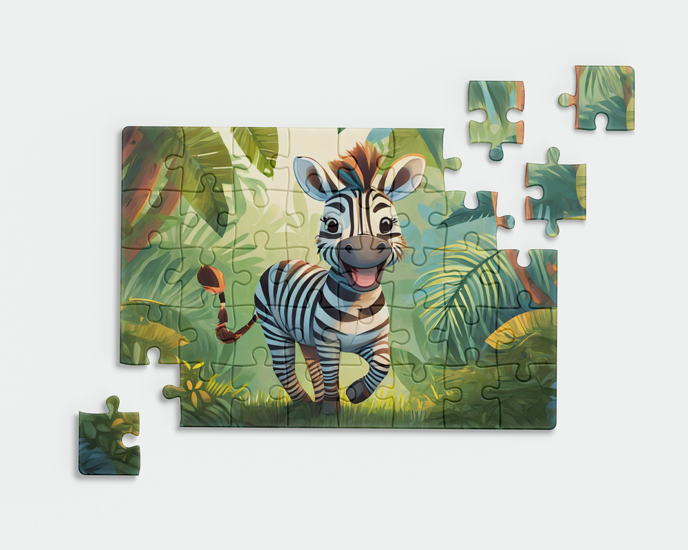 Zebra Jigsaw Puzzle by printlagoon