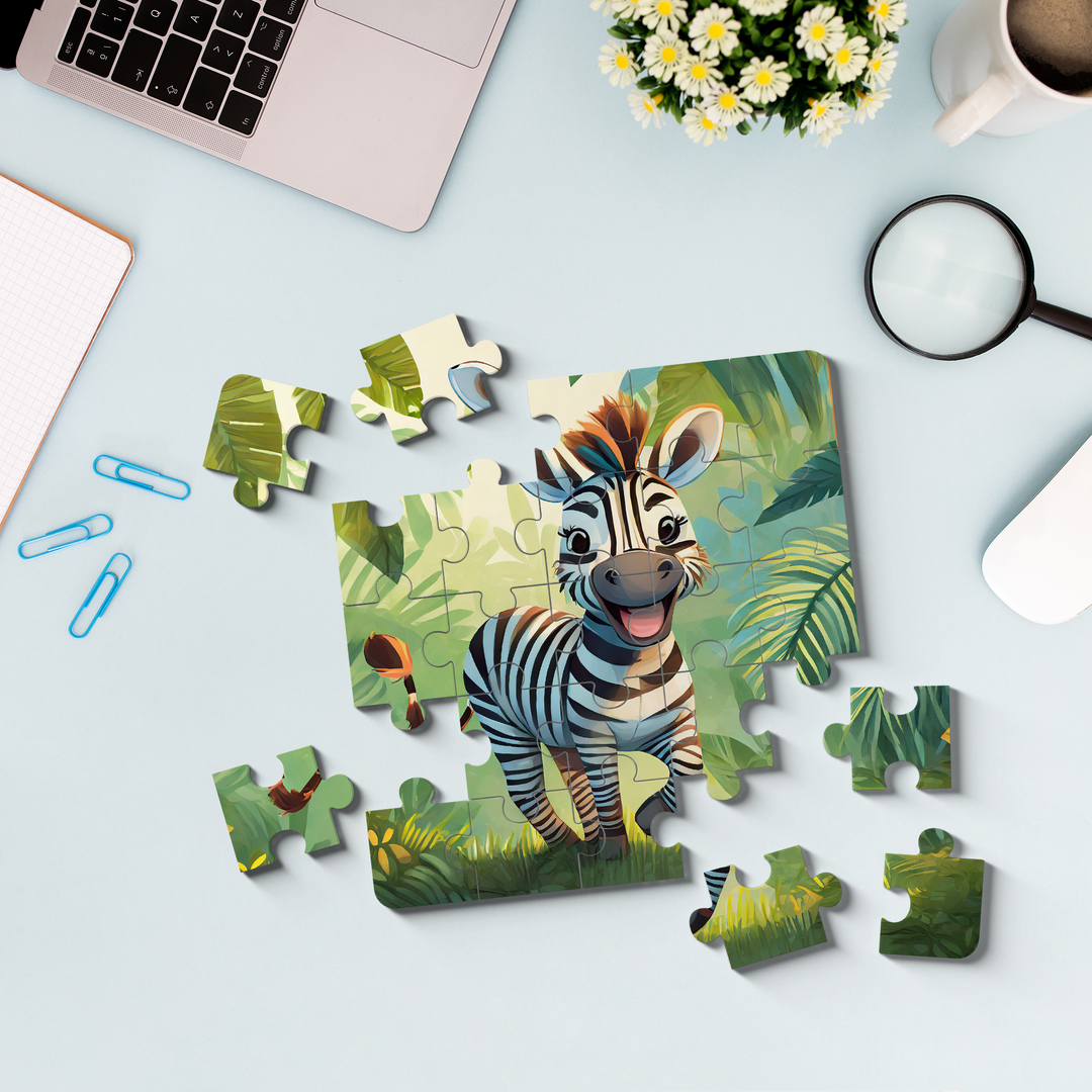 Zebra Jigsaw Puzzle by printlagoon