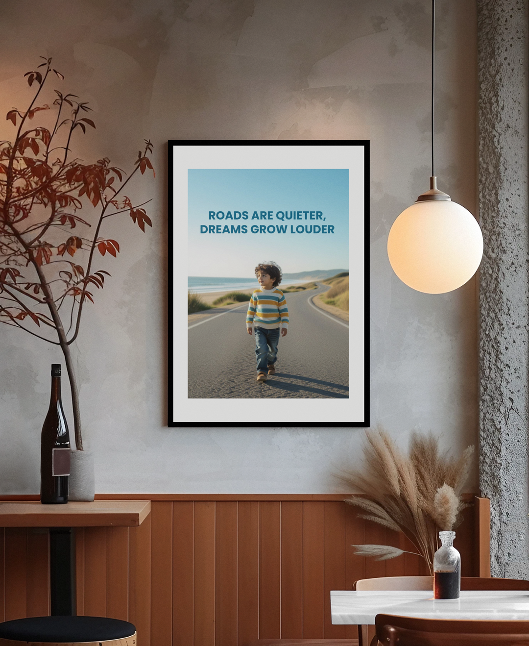 Dreams Grow Louder - Inspirational Road Poster