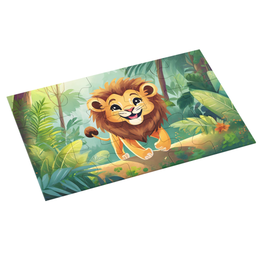 Little Lion Jigsaw Puzzle by printlagoon