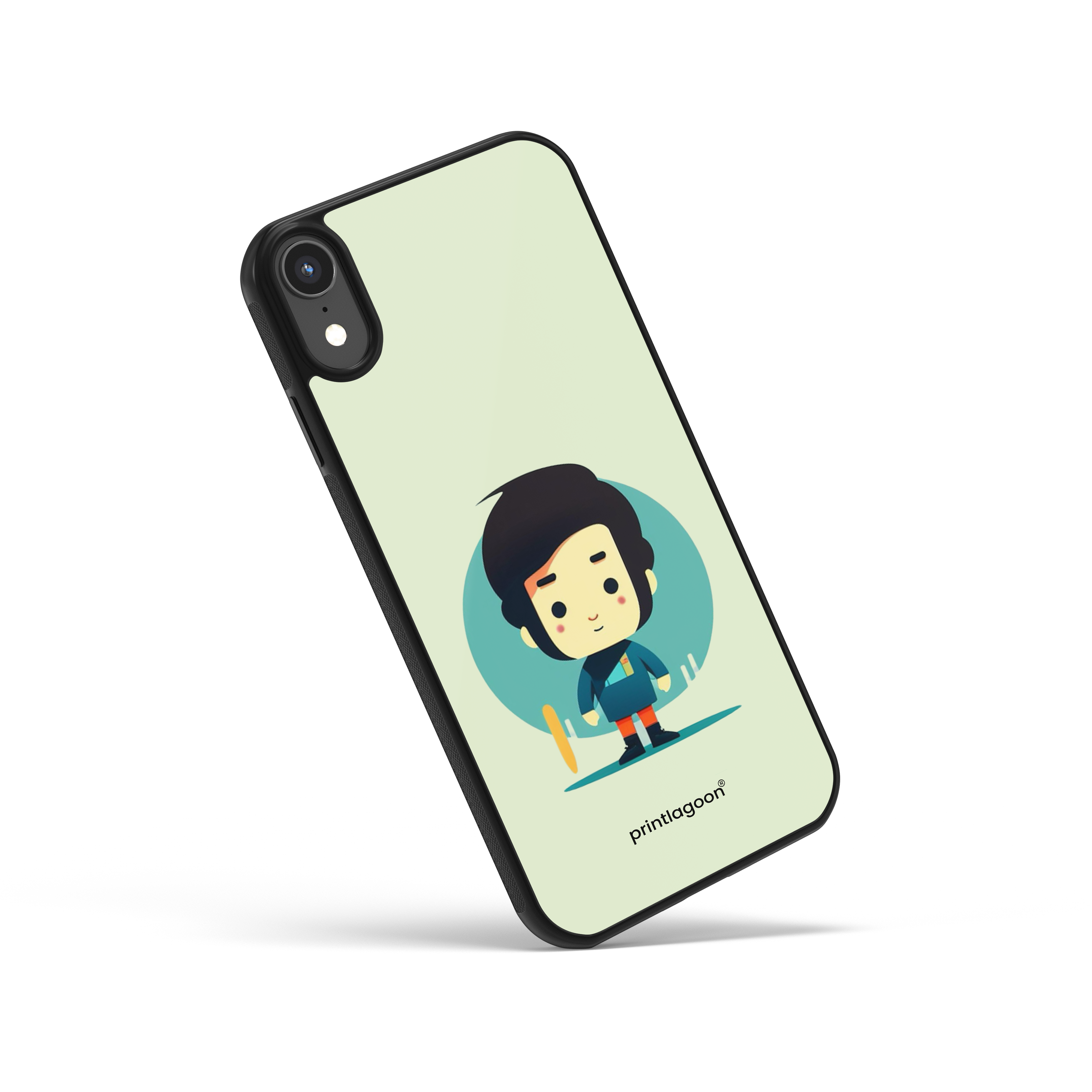 A cute boy glass phone case by printlagoon