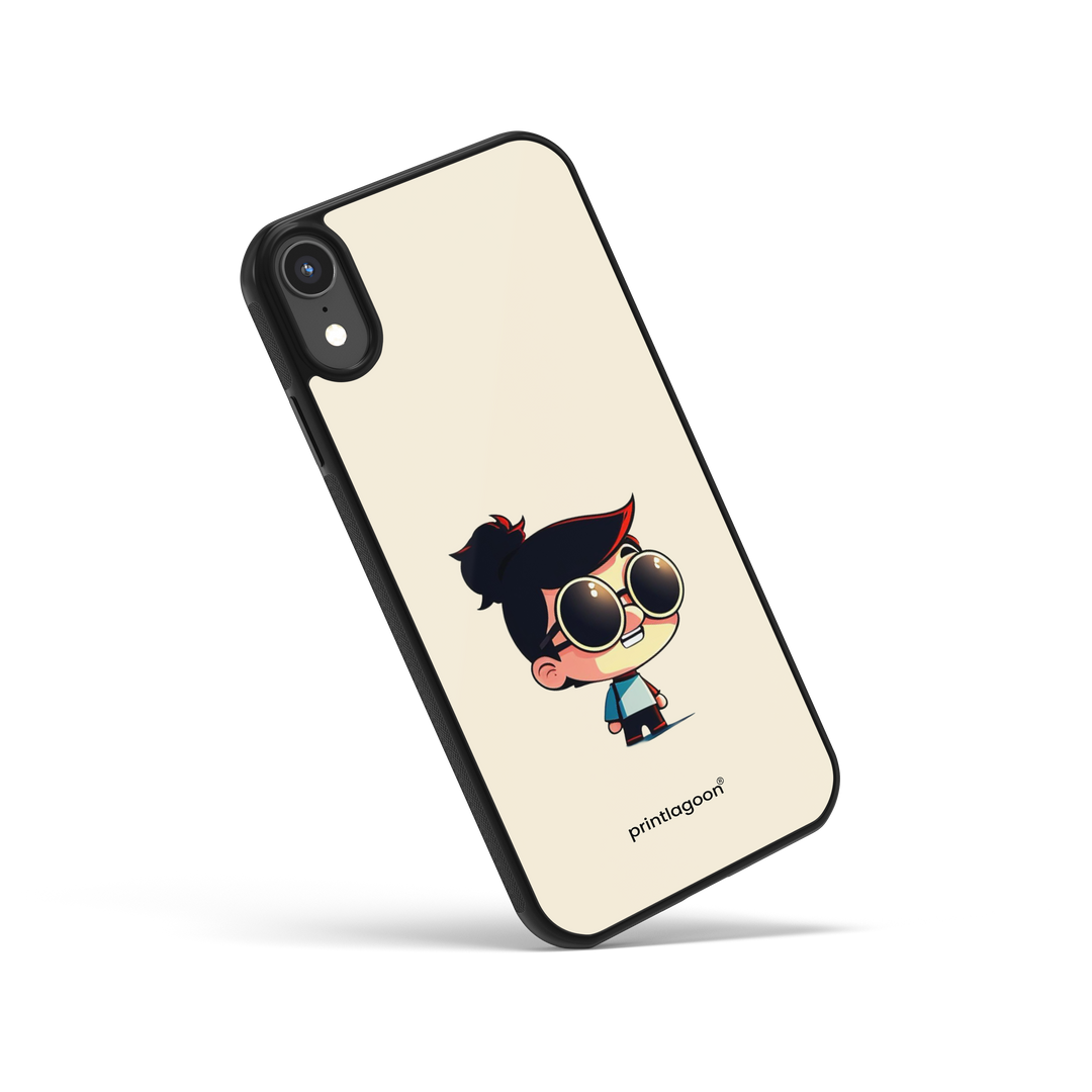 Stylish Boy Glass Phone Case by printlagoon