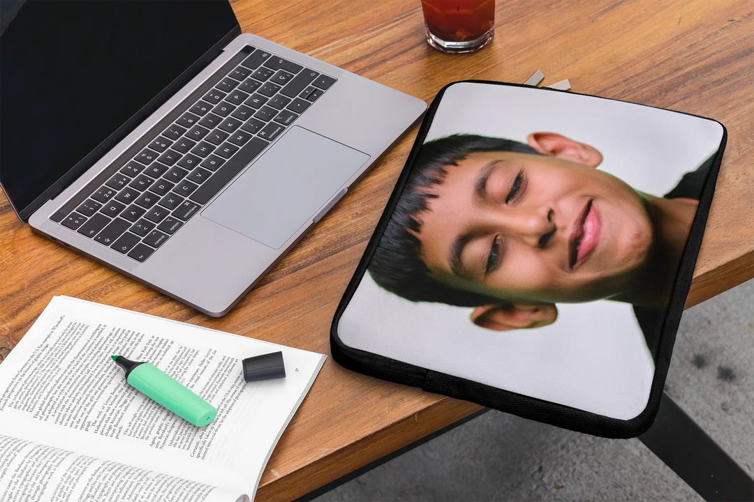 Personalised Laptop Sleeve with Custom Photo, Name &amp; Text | Custom Laptop Cover