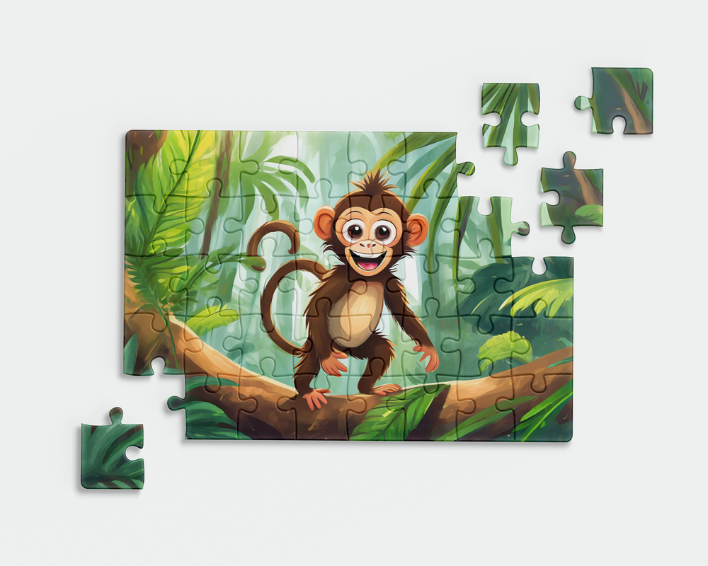 Monkey Jigsaw Puzzle by printlagoon