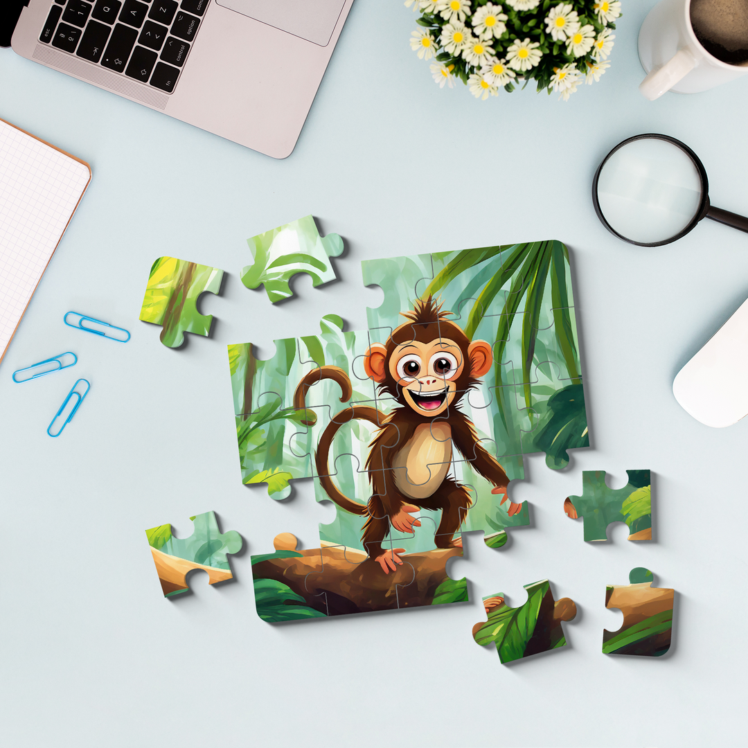 Monkey Jigsaw Puzzle by printlagoon