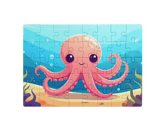 Cute Pink Octopus Jigsaw Puzzle
