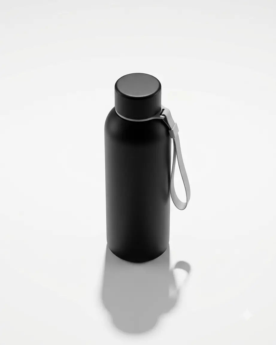 Personalised Photo Water Bottle – Matte Black 750ml Stainless Steel