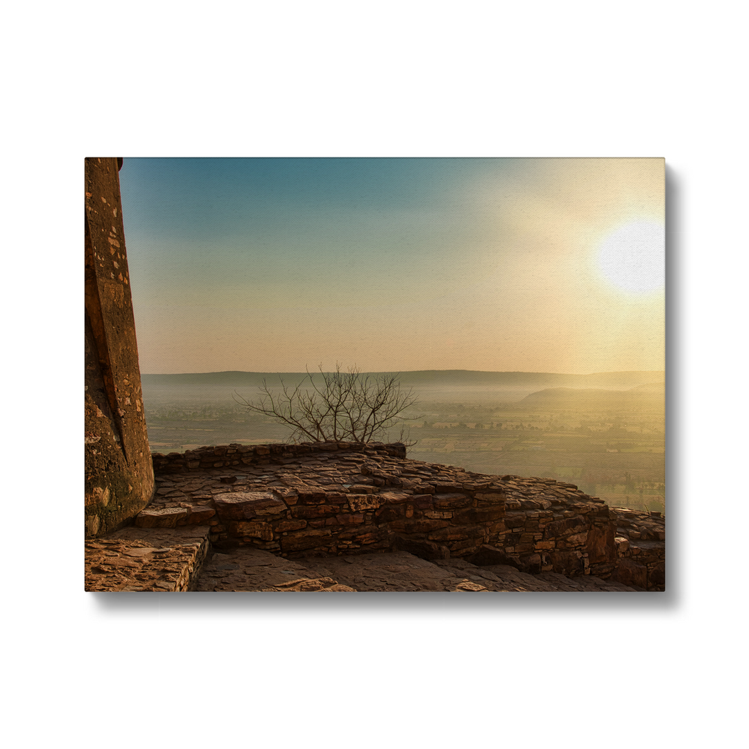 Scenic Sunrise From Chittaurgarh Fort Print