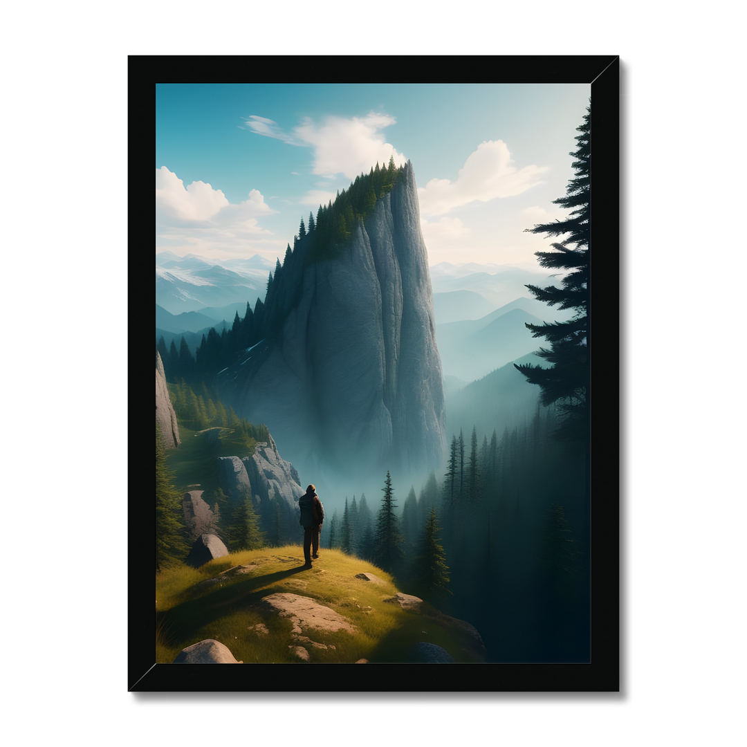 Scenic wide view of mountains and forest Print by printlagoon
