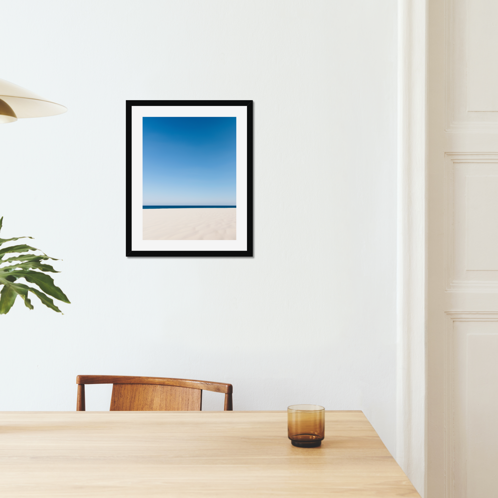 White Sand Beach and Clear Sky Print