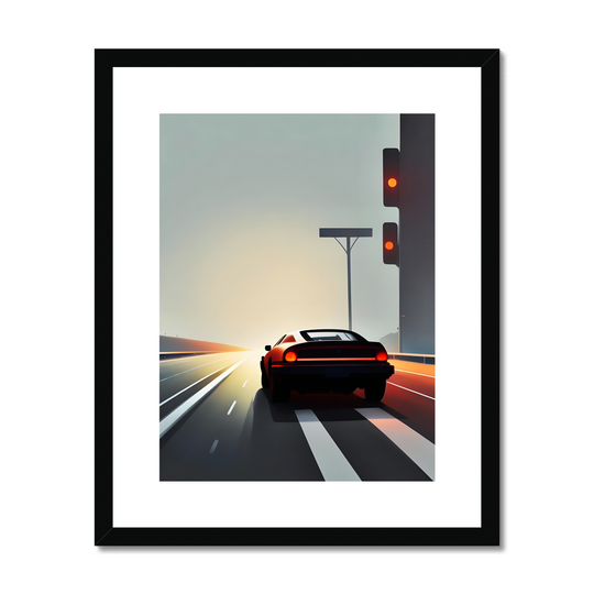 The Car on Highway Print