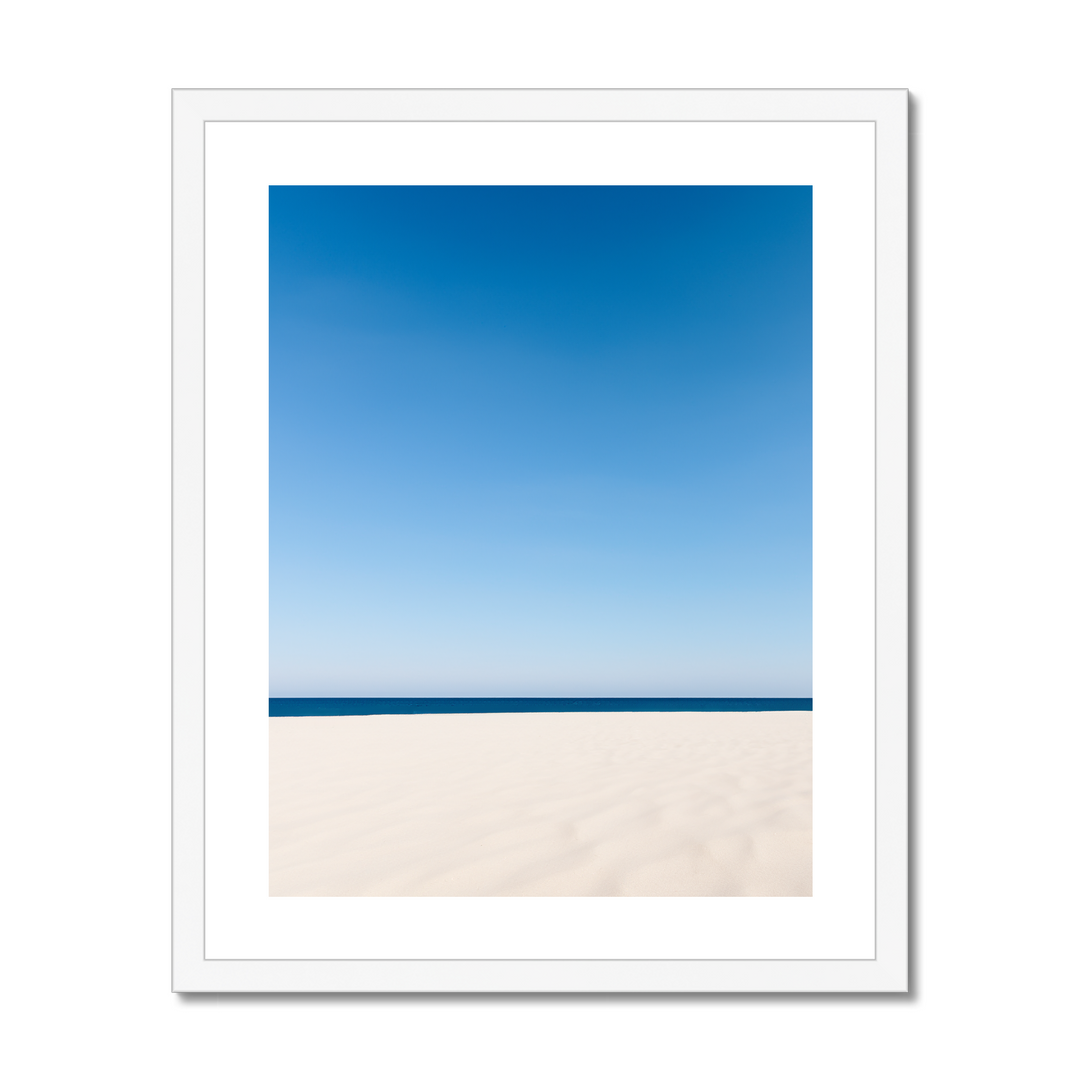 White Sand Beach and Clear Sky Print