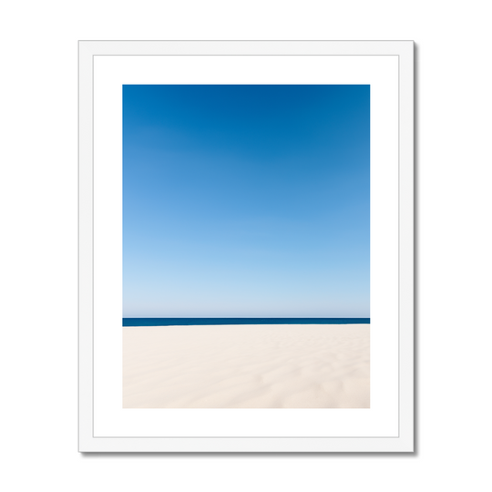 White Sand Beach and Clear Sky Print