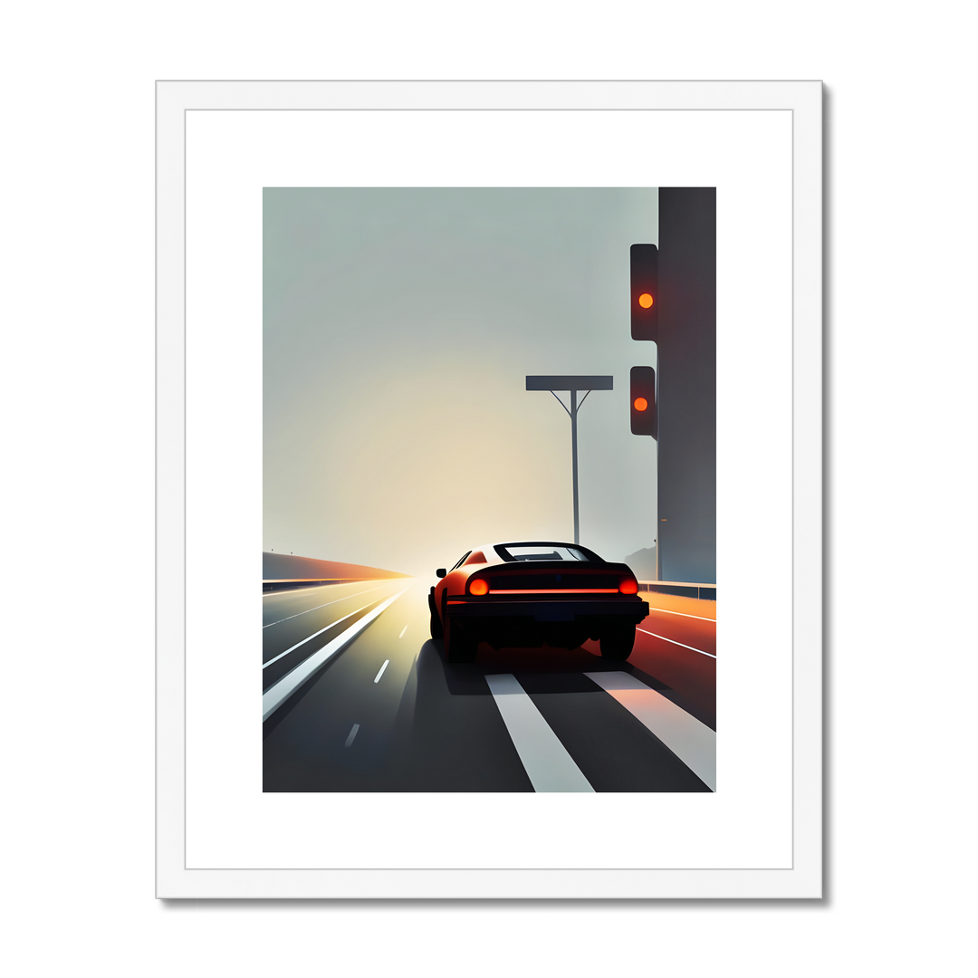 The Car on Highway Print