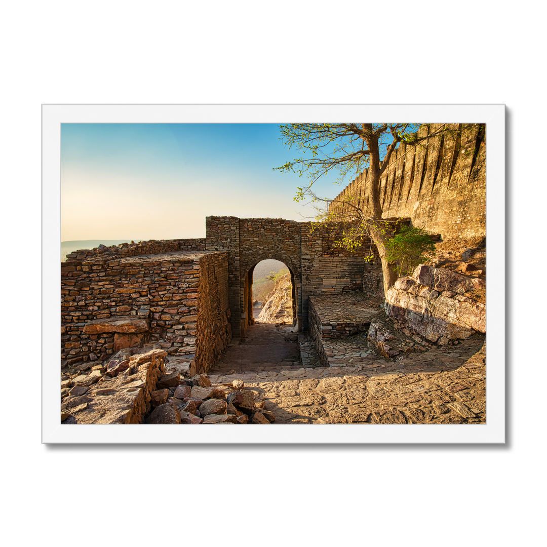 A Ruined Gate of Chittaurgarh Fort Print