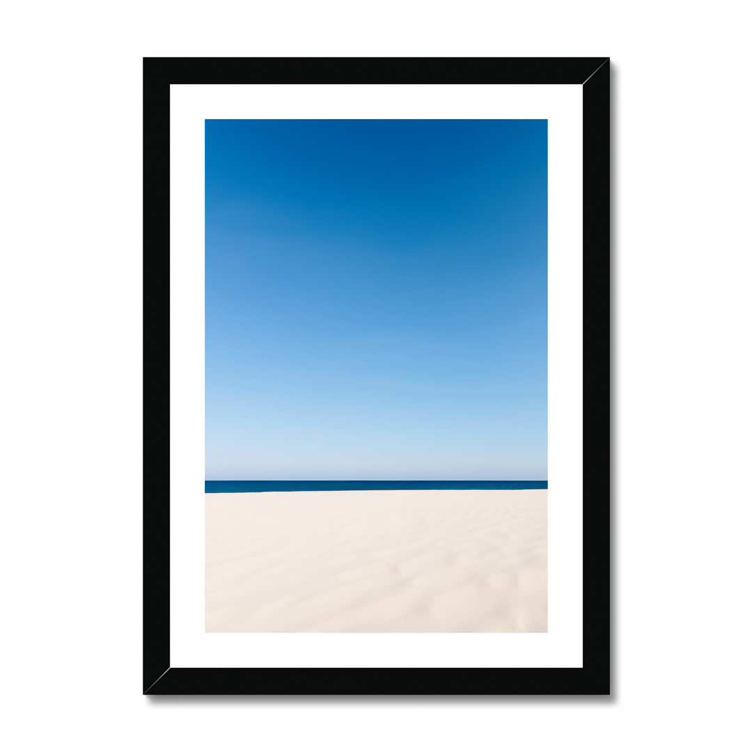 White Sand Beach and Clear Sky Print