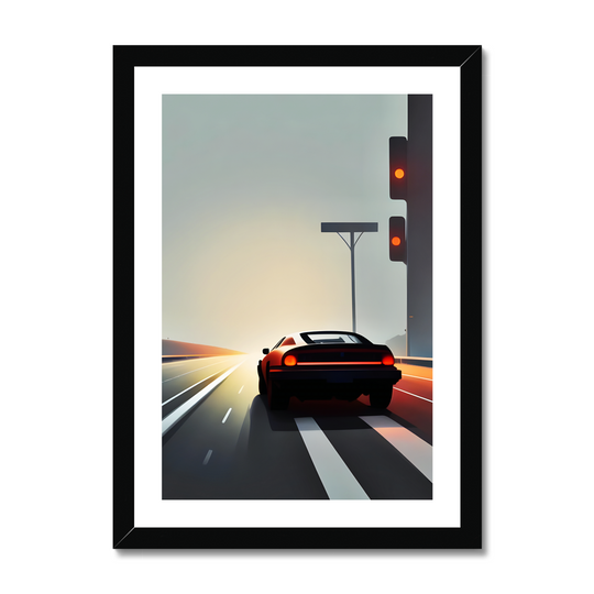 The Car on Highway Print