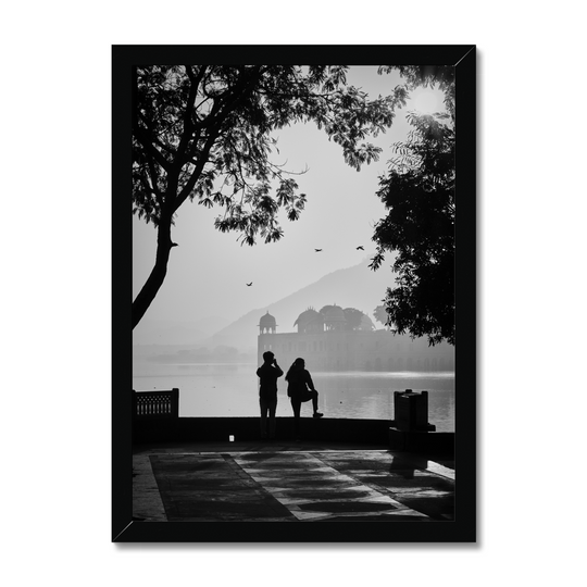 A Boy & Girl at Jalmahal Print