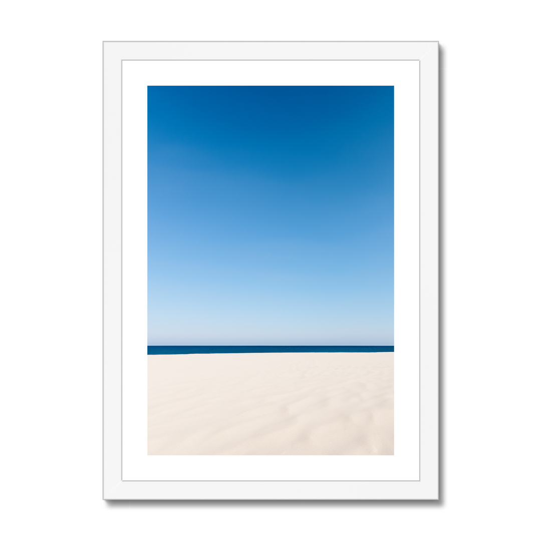 White Sand Beach and Clear Sky Print