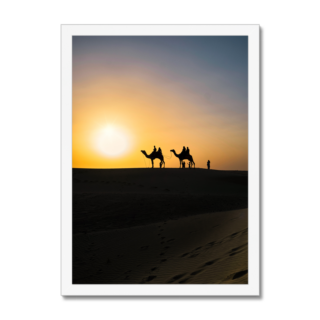 Stunning Sunset of Thar Desert in Jaisalmer Print