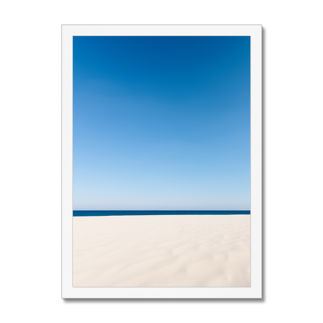 White Sand Beach and Clear Sky Print