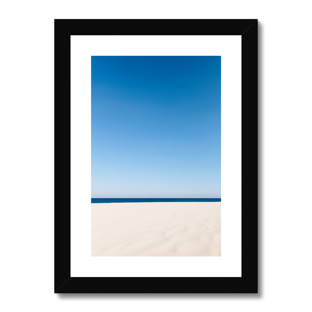 White Sand Beach and Clear Sky Print