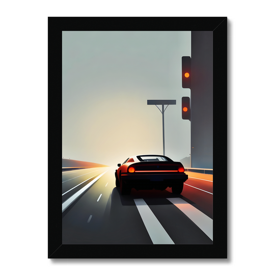 The Car on Highway Print