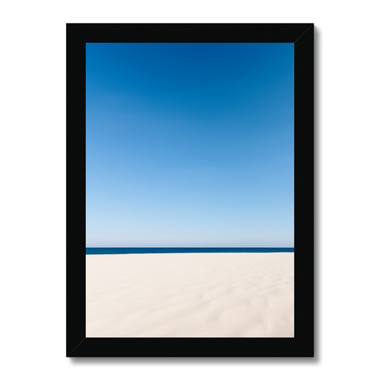 White Sand Beach and Clear Sky Print