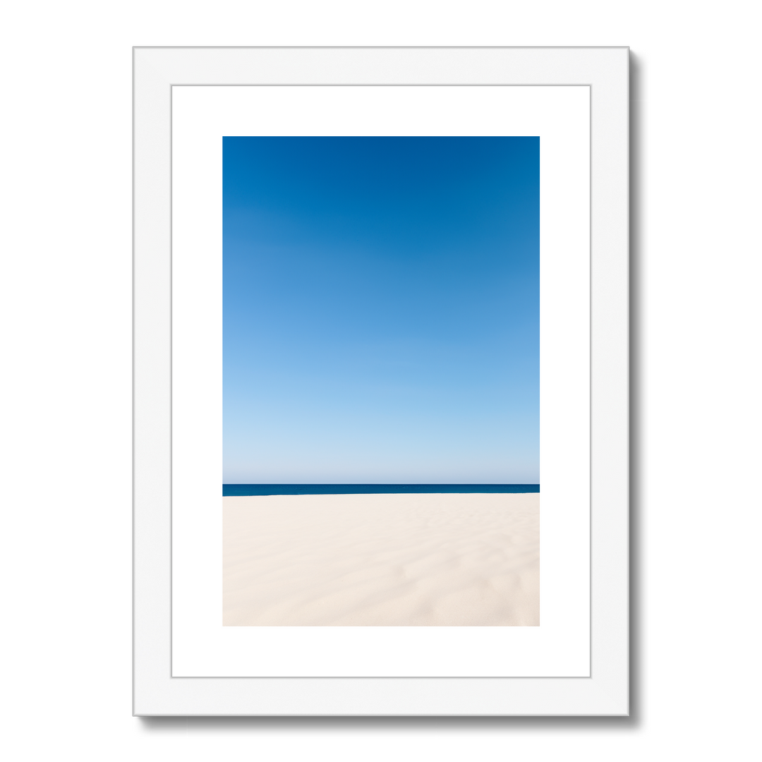 White Sand Beach and Clear Sky Print