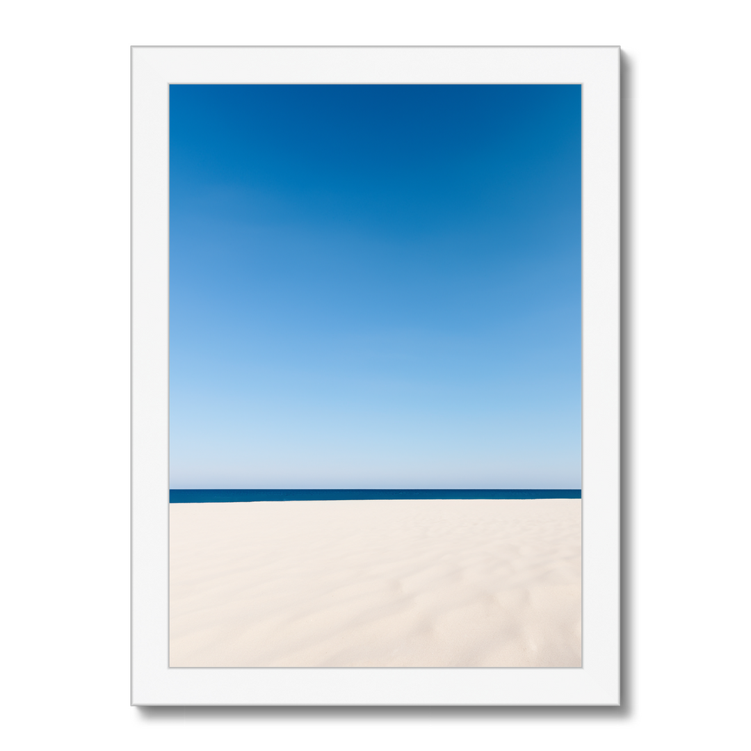 White Sand Beach and Clear Sky Print