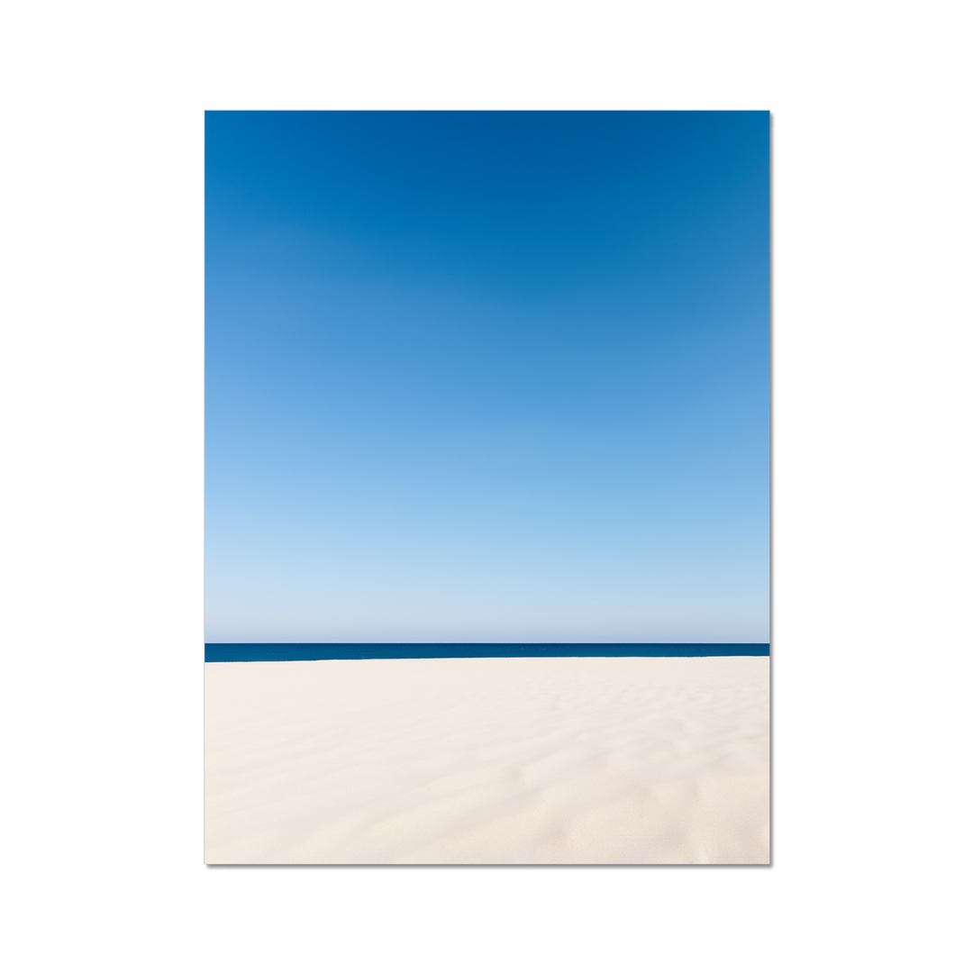 White Sand Beach and Clear Sky Print